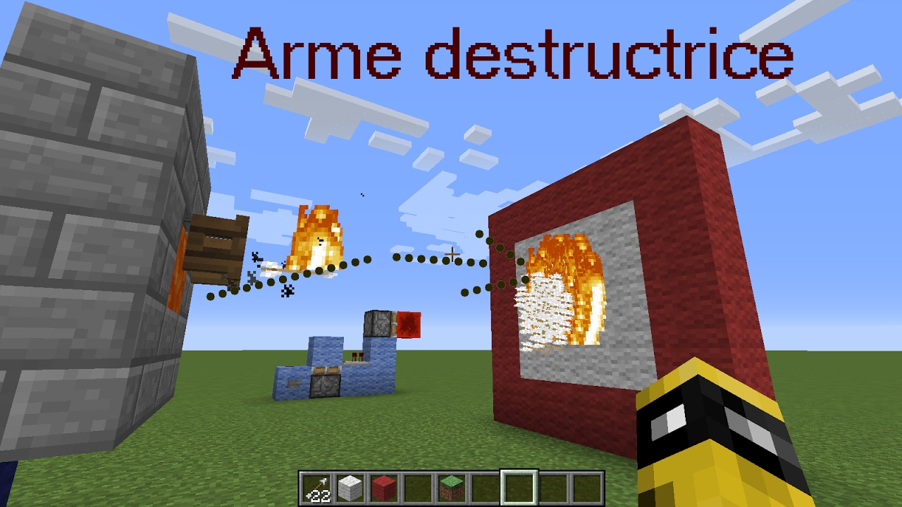 [TUTO]Comment faire une arme destructrice dans Minecraft ? - YouTube