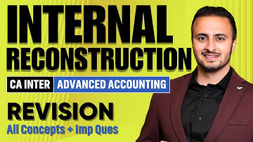 Internal Reconstruction | CA Inter Advanced Accounting | CA Inter | CA Tejas Suchak #cainter