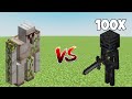 20 iron golem vs 100x Wither skeleton - Minecraft mobs battle