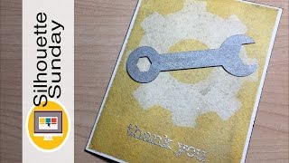 Watercolor Stencil Card | Silhouette Sunday