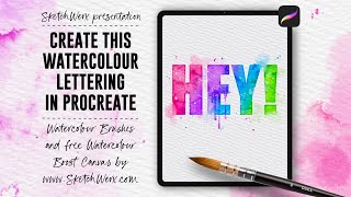 Watercolour Lettering in Procreate screenshot 3