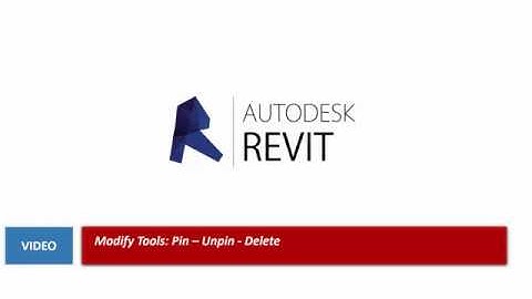 Học Revit Arch - 10.5 - Công cụ Modify: Pin, Unpin Delete