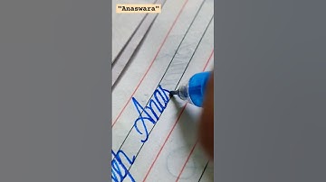 "Anaswara" name in cursive #art #share #calligraphy #learn #cursive #names #shorts ##shorts