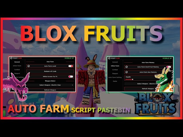 🏆Trophy] Blox Fruits Script / Hack, Auto Farm + INSTANT MASTERY, Get  Fruits