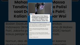 Muncul Massa Tandingan yang Bela Polisi saat Demo di Mabes Polri, Mahasiswa UI: Kalian Dibayar!