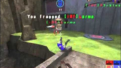 Quake 3 Capture The Flag - Inf vs Iced Barrysworld League last second winning capture