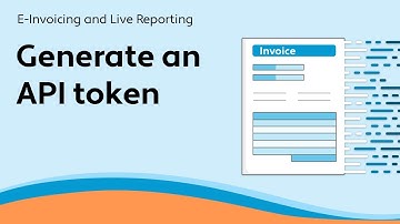 Generate an API token - E-Invoicing and Live Reporting