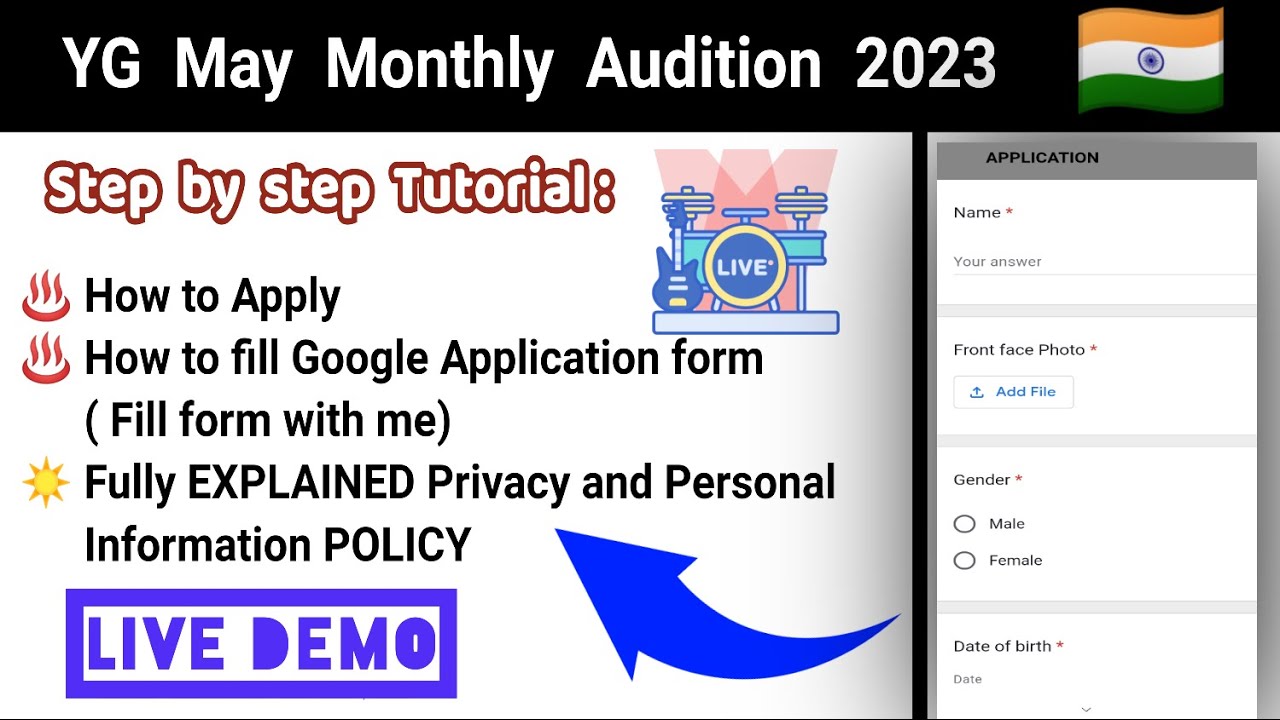 How To Fill Google Application Form For YG May Monthly Audition 2023 How to fill google application form for yg may monthly audition 2023