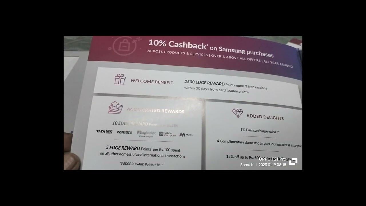 Samsung Axis Bank Credit Card Review | 10% off at Samsung stores | Samsung Signature Credit Card | 🤩