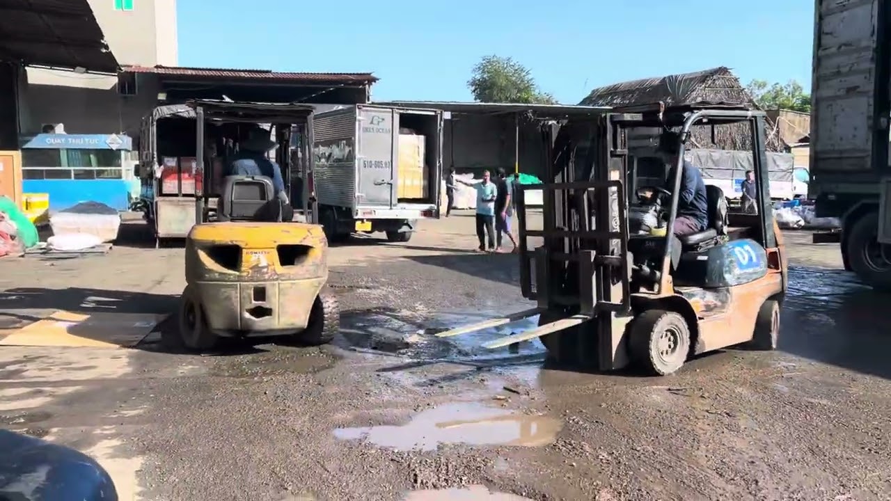 Vận chuyển hàng hoá bằng container - bốc hàng container