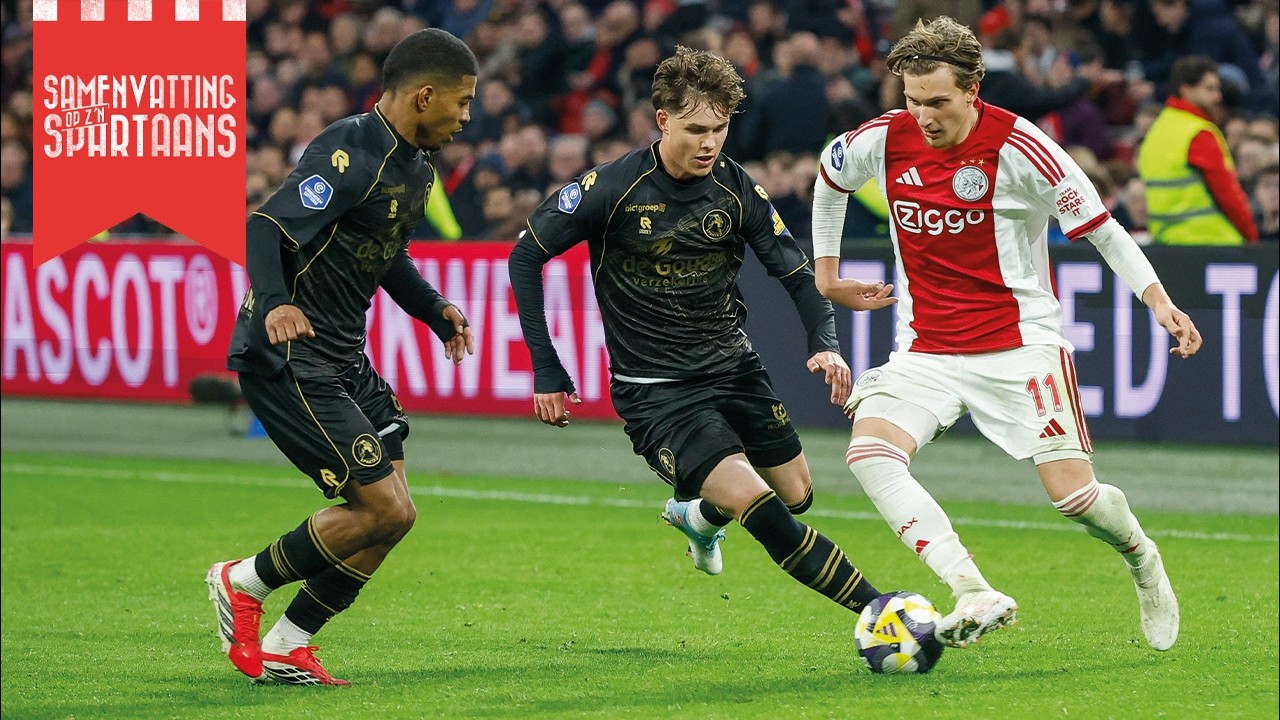 Harde nederlaag voor Sparta in Amsterdam | Samenvatting Ajax - Sparta Rotterdam