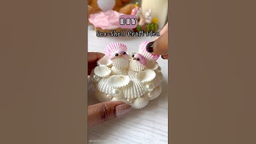 DIY home decoration with seashells #shortsviral #diy #seashell #homedecor #lovebirds #craftideas