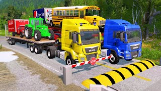 Truck Man vs Speedbump | Train vs Cars Beamng.drive #08