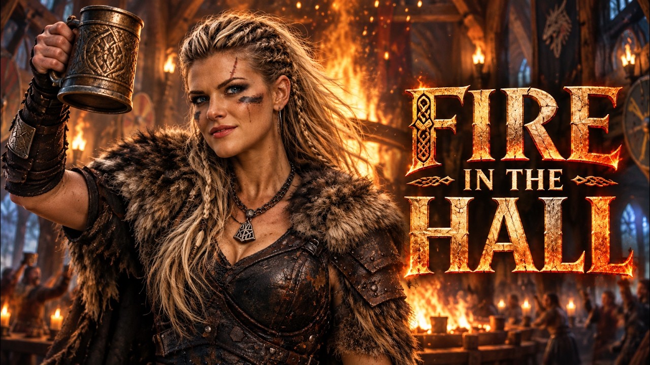 FIRE IN THE HALL | Upbeat Viking Folk Rock Anthem ⚔️🔥