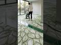 Custom Mosaic Floor Before & After #epoxyfloor #roommakeover #interiordesign