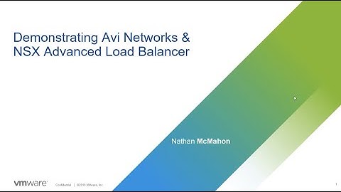 Demo - VMware NSX Advanced Load Balancer (Avi Networks)