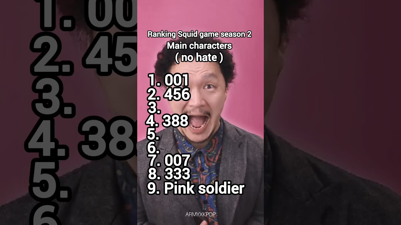 Ranking Squid Game Season 2 Main Characters In My Opinion No Hate