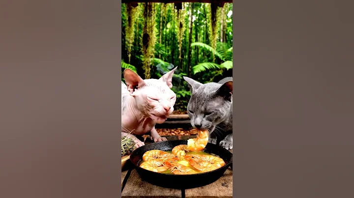 Video 11666611: russian sphynx, sphynx cat eating, russian blue cat