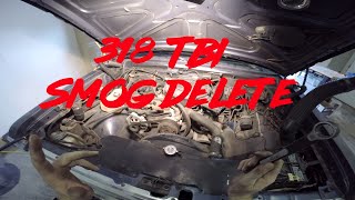1989 Dodge Ramcharger 318 TBI SMOG PUMP DELETE OVERVIEW Part 1