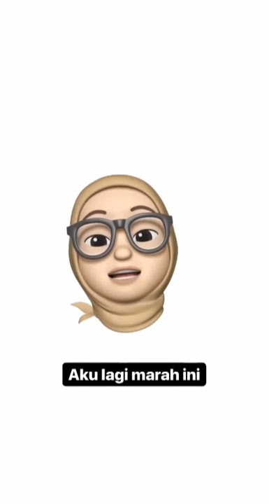 Viral !! STORY WHATSAPP ANIMASI CEWEK NGAMBEK  | Animoji hijab for iphone | Story Whatsapp Teman