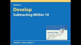 iReady Lesson 23 Session 2 Develop Subtracting Within 10