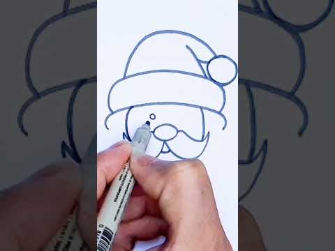 رسم سهل طريقه رسم بابا نويل بطريقه سهله 