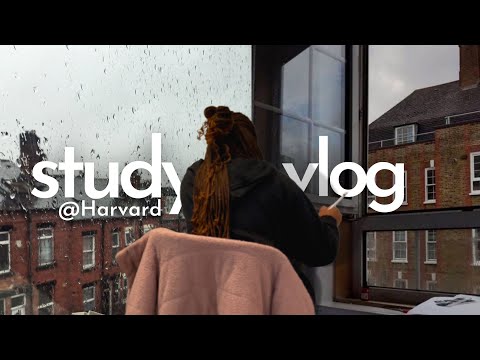 rainy day study vlog 🌧 👩🏾💻 Harvard midterm week prep, cozy study day