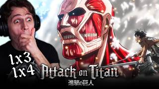 Attack on Titan Season 1 Episode 3 & 4 REACTION!! *FIRST TIME WATCHING*