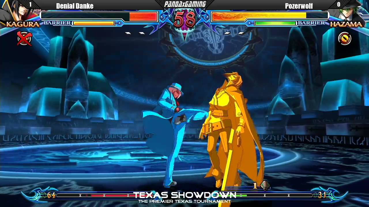 Denial Danke vs Pozerwolf - BlazBlue: Chrono Phantasma (Texas Showdown)
