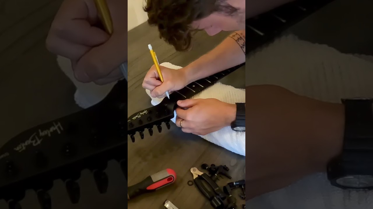 Graphite on the nut helps tuning accuracy. It's a cheap, easy way to improve your nut! 