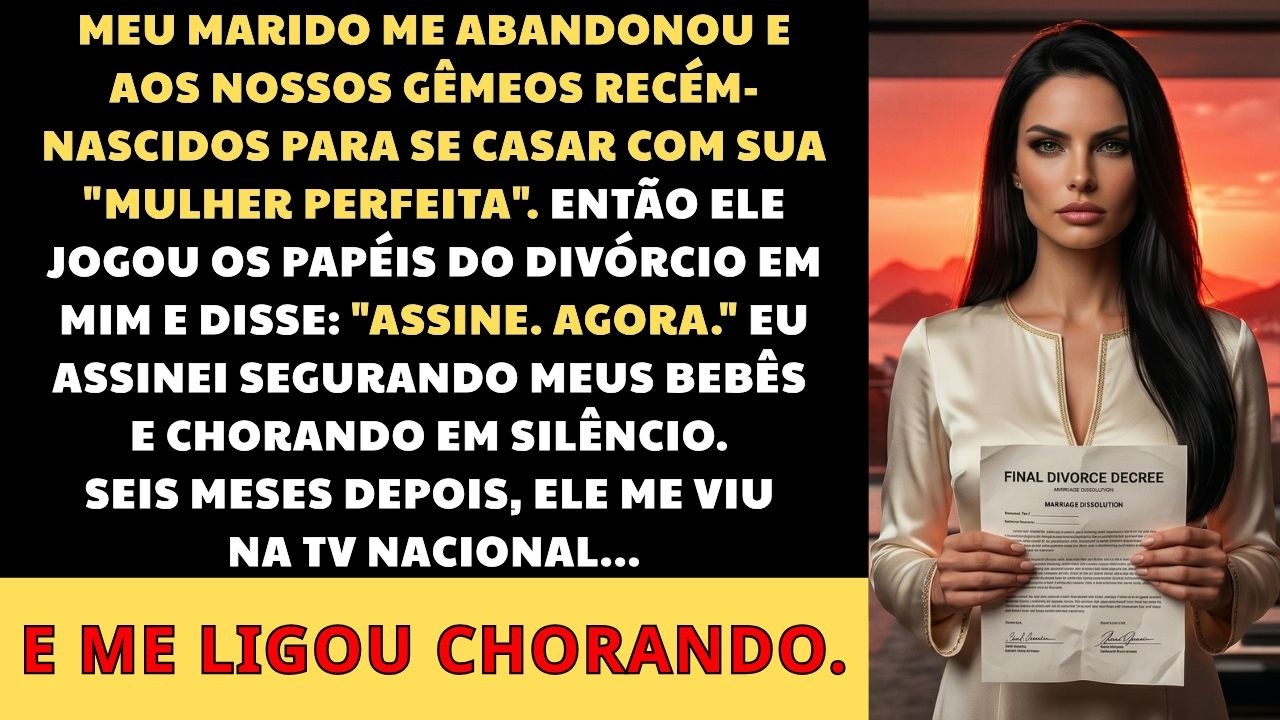 Três dias depois de dar à luz as nossas gémeas, o meu marido atirou os papéis do divórcio para cima do cobertor da nossa filha recém-nascida e disse: "Assina agora." Eu ainda estava a sangrar do...