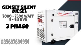 Genset Silent Diesel 9 kva / 7000 watt 3 phase TSUZUMI TDG10000SDV