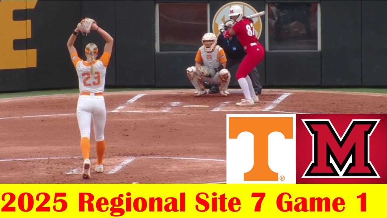 Miami (OH) vs #7 Tennessee Softball Game Highlights, 2025 NCAA Regional Site 7 Game 1