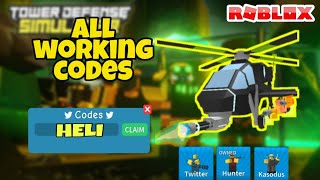 ROBLOX TOWER DEFENSE SIMULATOR ALL WORKING CODES