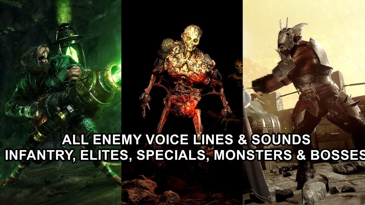 Vermintide 2 - ultimate enemy voice lines compilation (w/ timestamps & download)