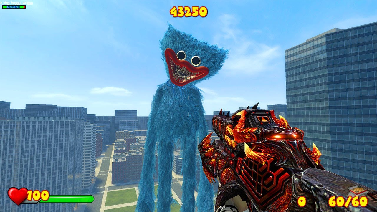 SCARY HUGGY WUGGY FROM POPPY PLAYTIME WON’T STOP HUNTING ME IN THE CITY! | GARRY’S MOD