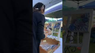 How I Set Up My Booth For A Craft Fair #artmarket #artist #floralart #3dart #texturedart #shorts
