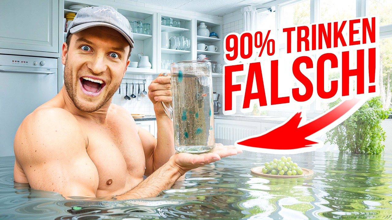 So viel Wasser musst du für Muskelaufbau trinken | Hör auf falsch zu trinken!
