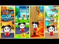 Talking Tom Gold Run * Lucky Angela Fights The Raccoon Boss * Full Screen Android, iOS * Gameplay