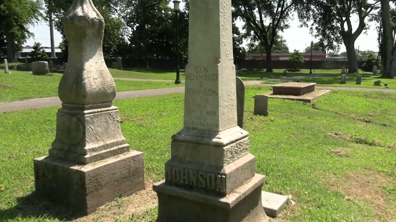 Lt. General Richard S. Ewell, Army of Northern Virginia.  Headstone Cleaning.