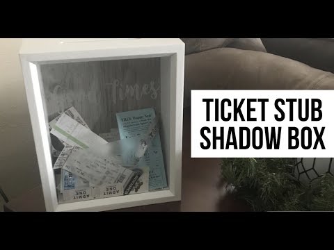 ticket stub shadow box how to make quick project youtube