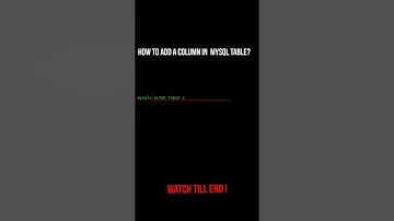 How To Alter Column in MySQL Table? #shorts #alter  #sql