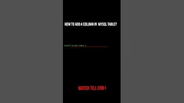 How To Alter Column in MySQL Table? #shorts #alter  #sql