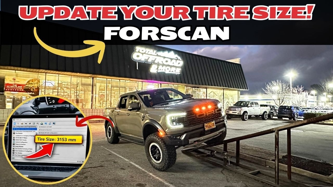 How to Change Tire Size in FORScan | Ford Ranger Raptor Speedometer ...