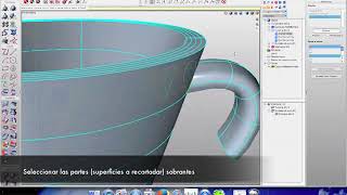 intersectar y dividir superficie Solidthinking Evolve