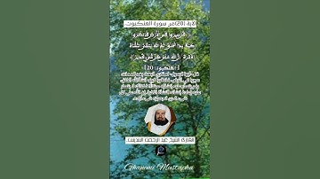 الآية (20)من سورة العنكبوت.... القارئ الشيخ عبد الرحمن السديس .