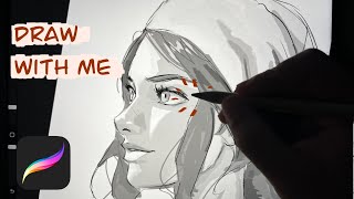 DRAW WITH ME | VALUE STUDY 1 | REALTIME SKETCHING | Procreate ipad