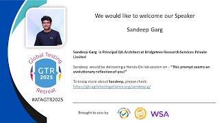 #VirtualConferenceDays #ATAGTR2025 Hands-on Lab Session (22nd Nov 2025) by Sandeep Garg