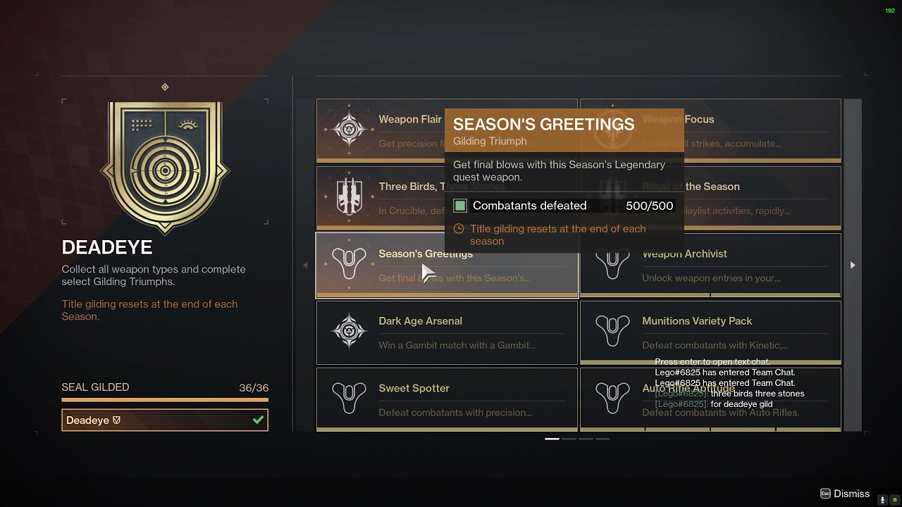 How to get and gild Deadeye! (No longer bugged!)