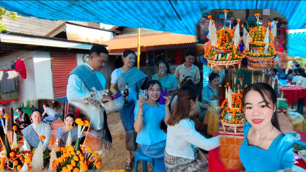 งานแต่งที่ชนบทลาว ครั้งแรกที่สาวนกกลับมางานแต่งที่บ้านเกิดของสาวนก